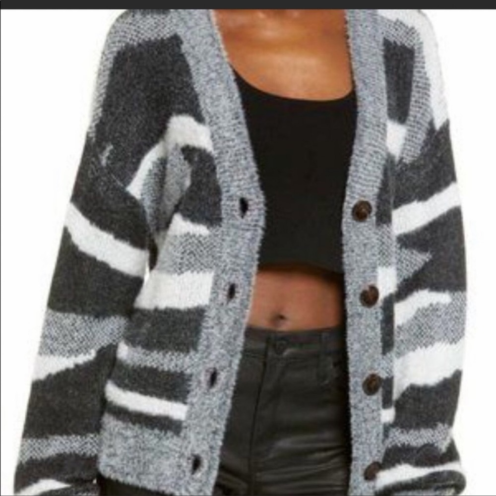 LEITH NWOT animal printed cardigan  size S